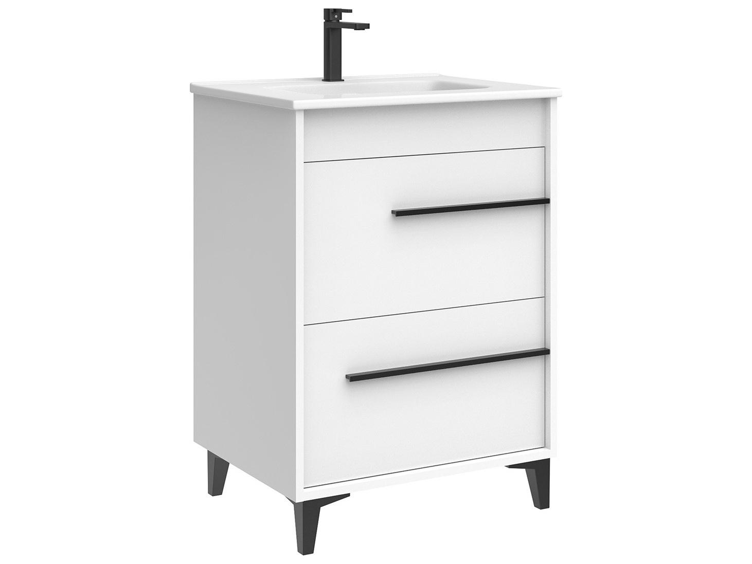 WS Bath Collections Lotus Glossy White Vanity