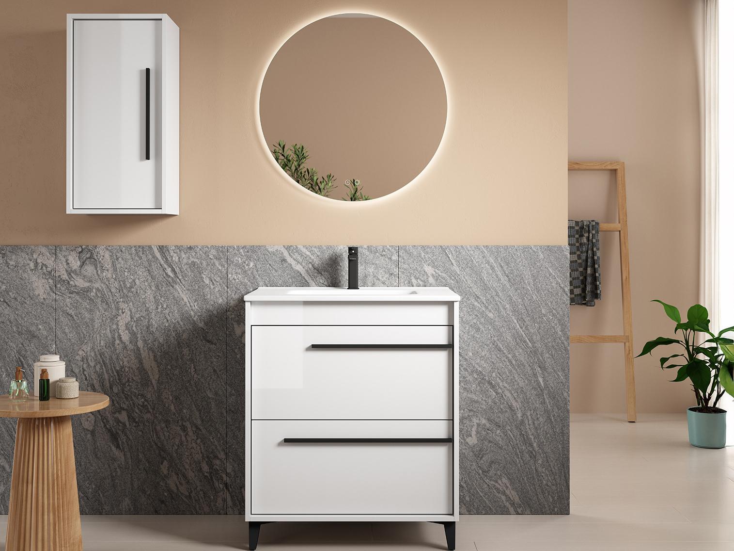 WS Bath Collections Lotus Glossy White Vanity