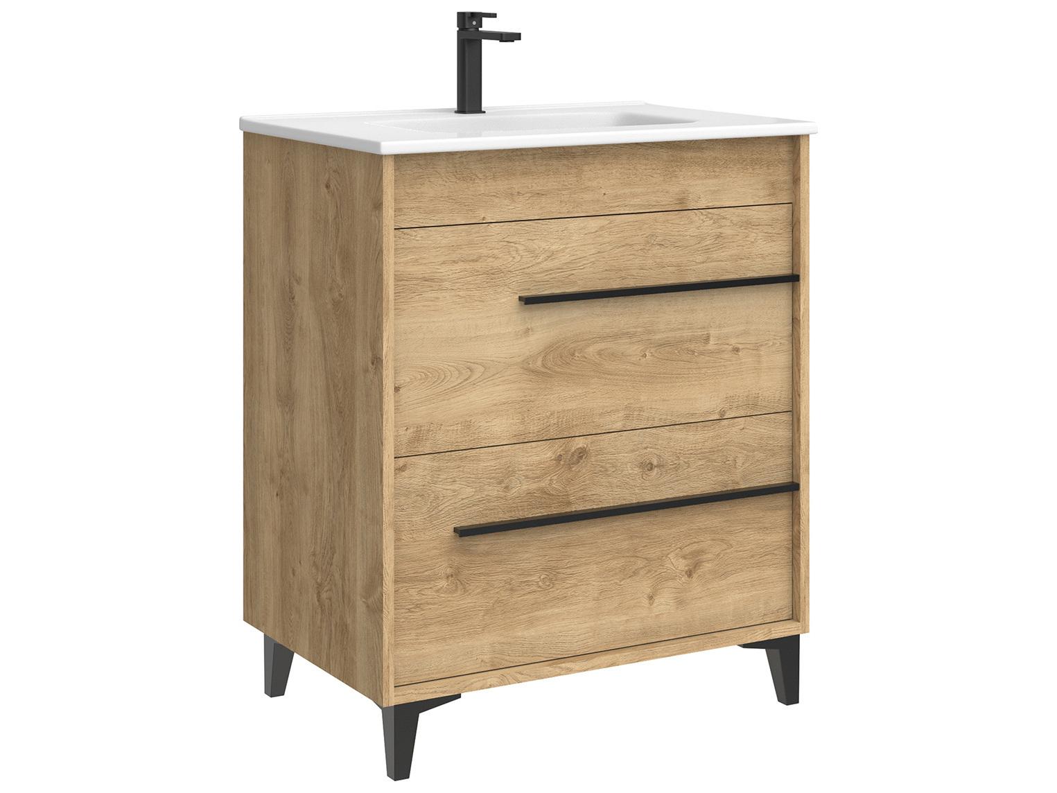 WS Bath Collections Lotus Natural Oak Vanity