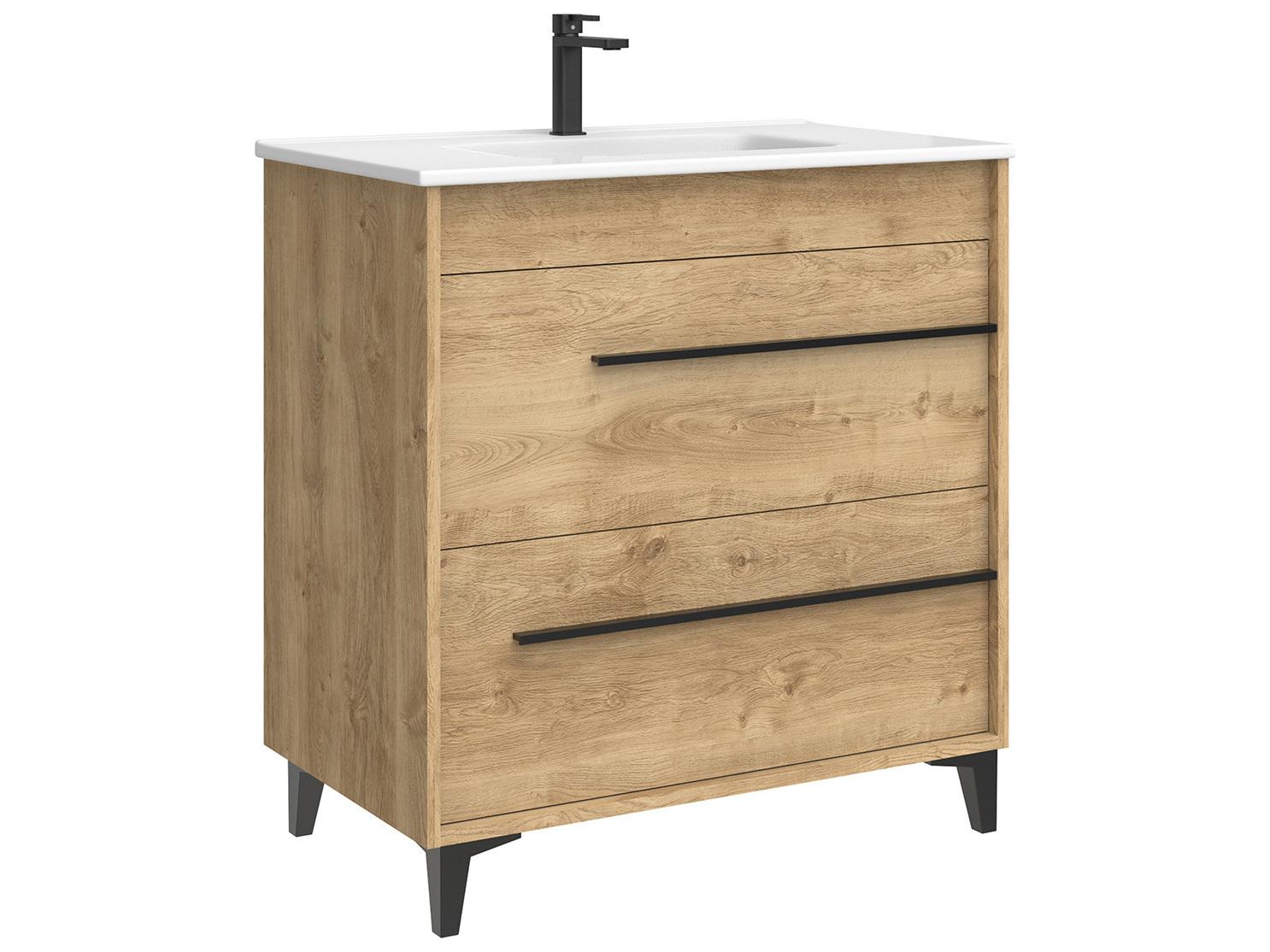 WS Bath Collections Lotus Natural Oak Vanity