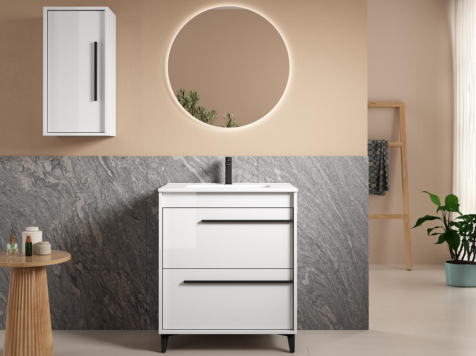 WS Bath Collections Lotus Glossy White Vanity