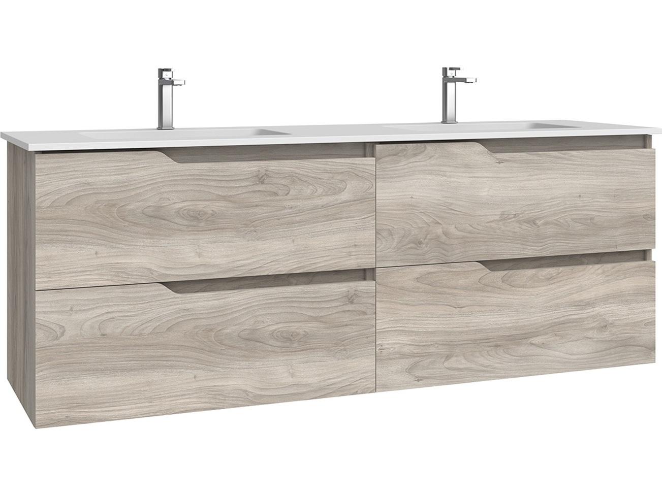 WS Bath Collections Menta Grey Pine Vanity