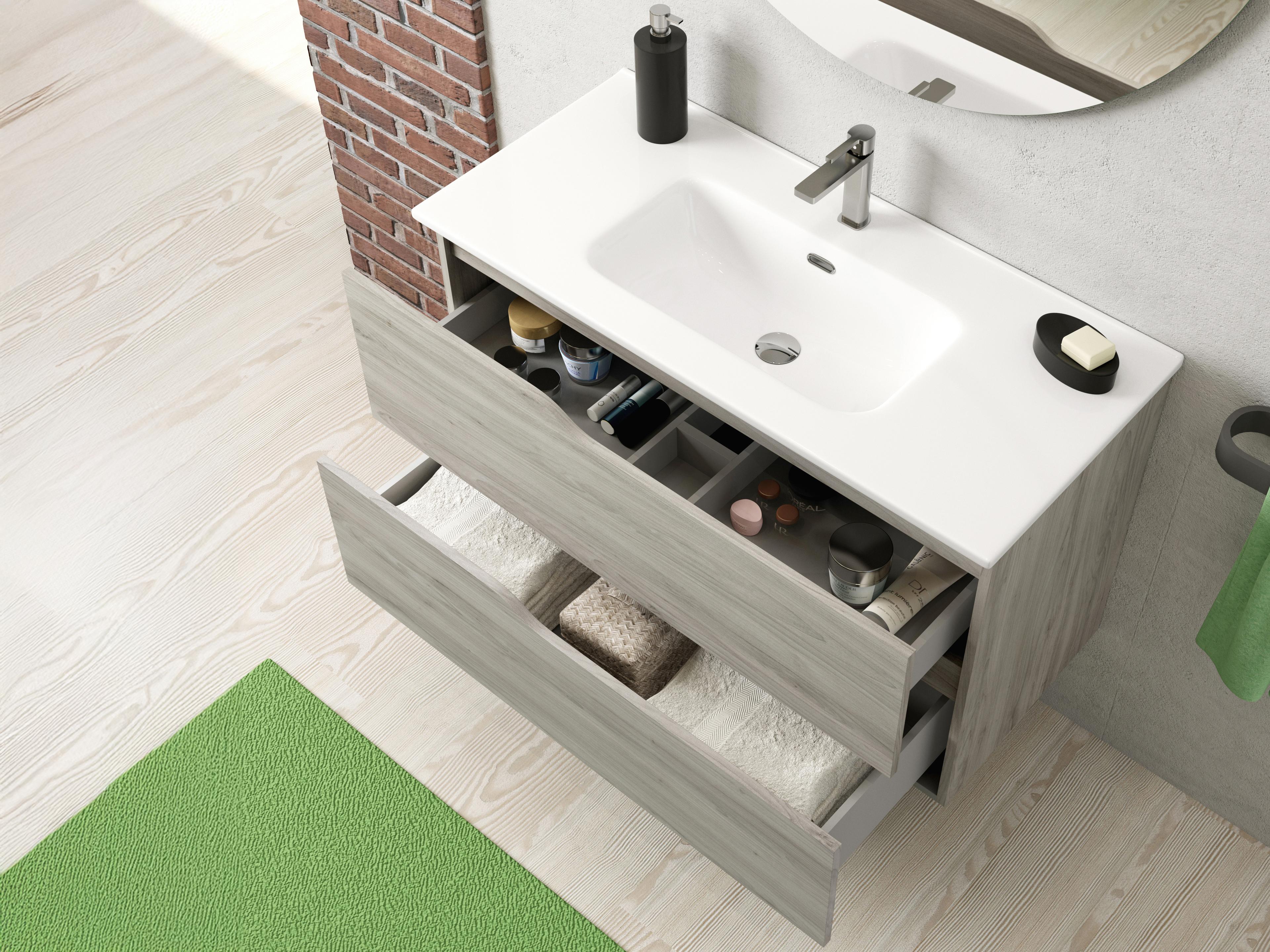 WS Bath Collections Menta Grey Pine Vanity