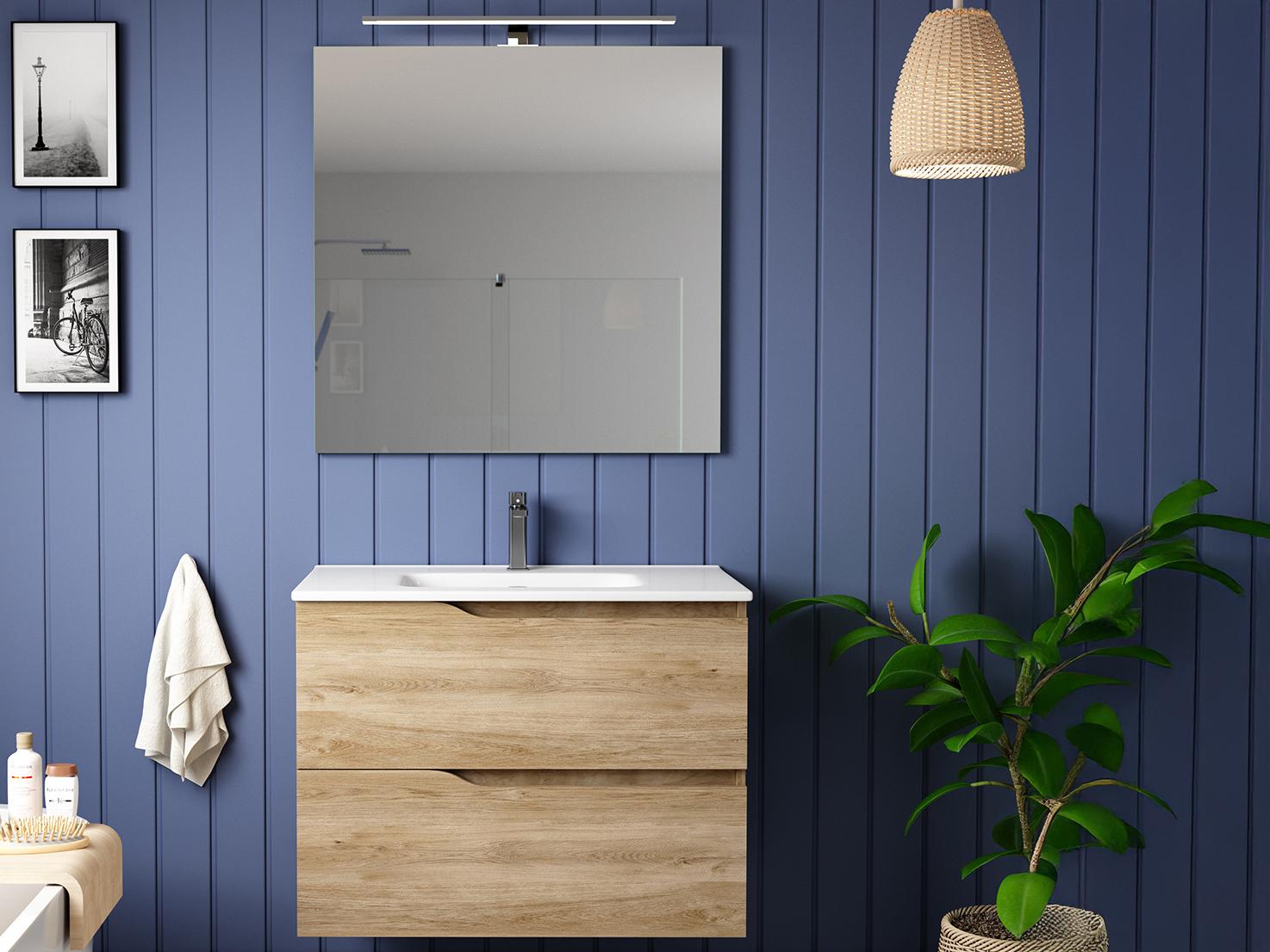 WS Bath Collections Menta Natural Oak Vanity
