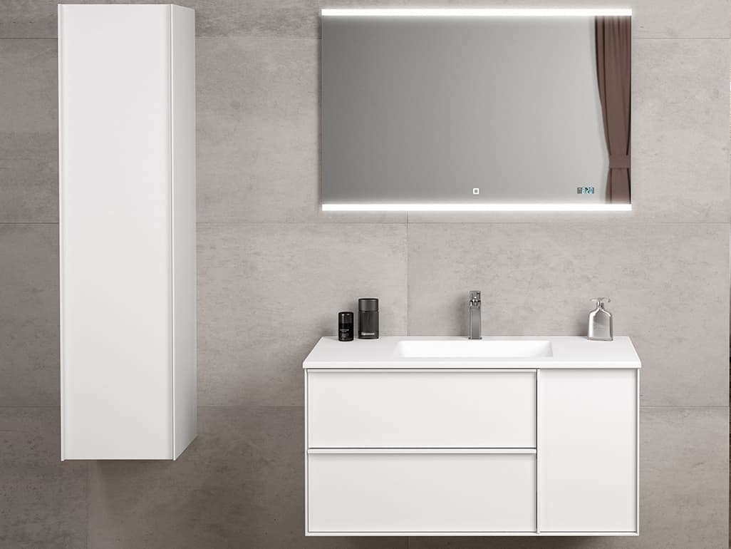 WS Bath Collections Palma Matte White Vanity