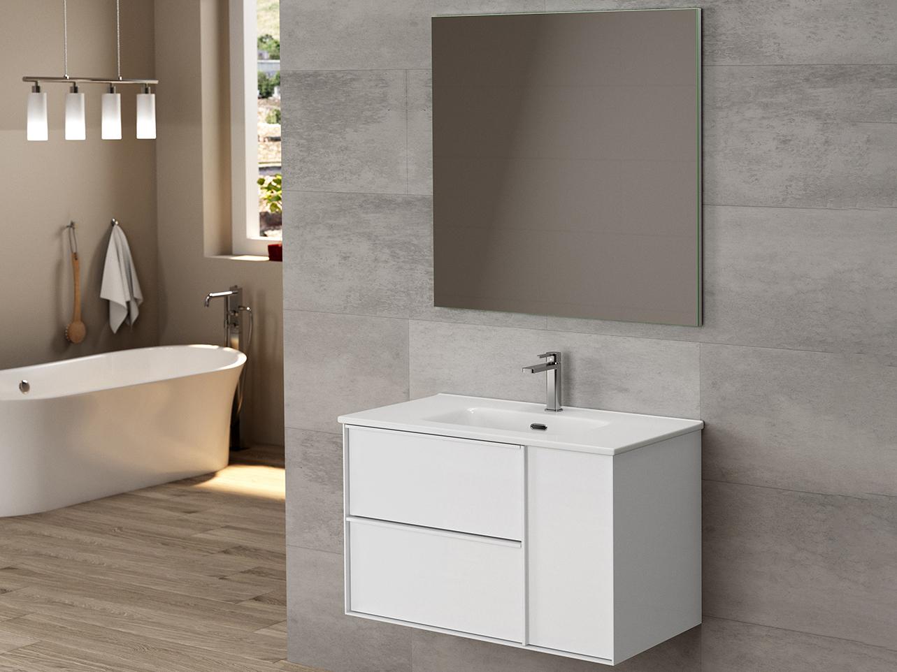 WS Bath Collections Palma Matte White Vanity
