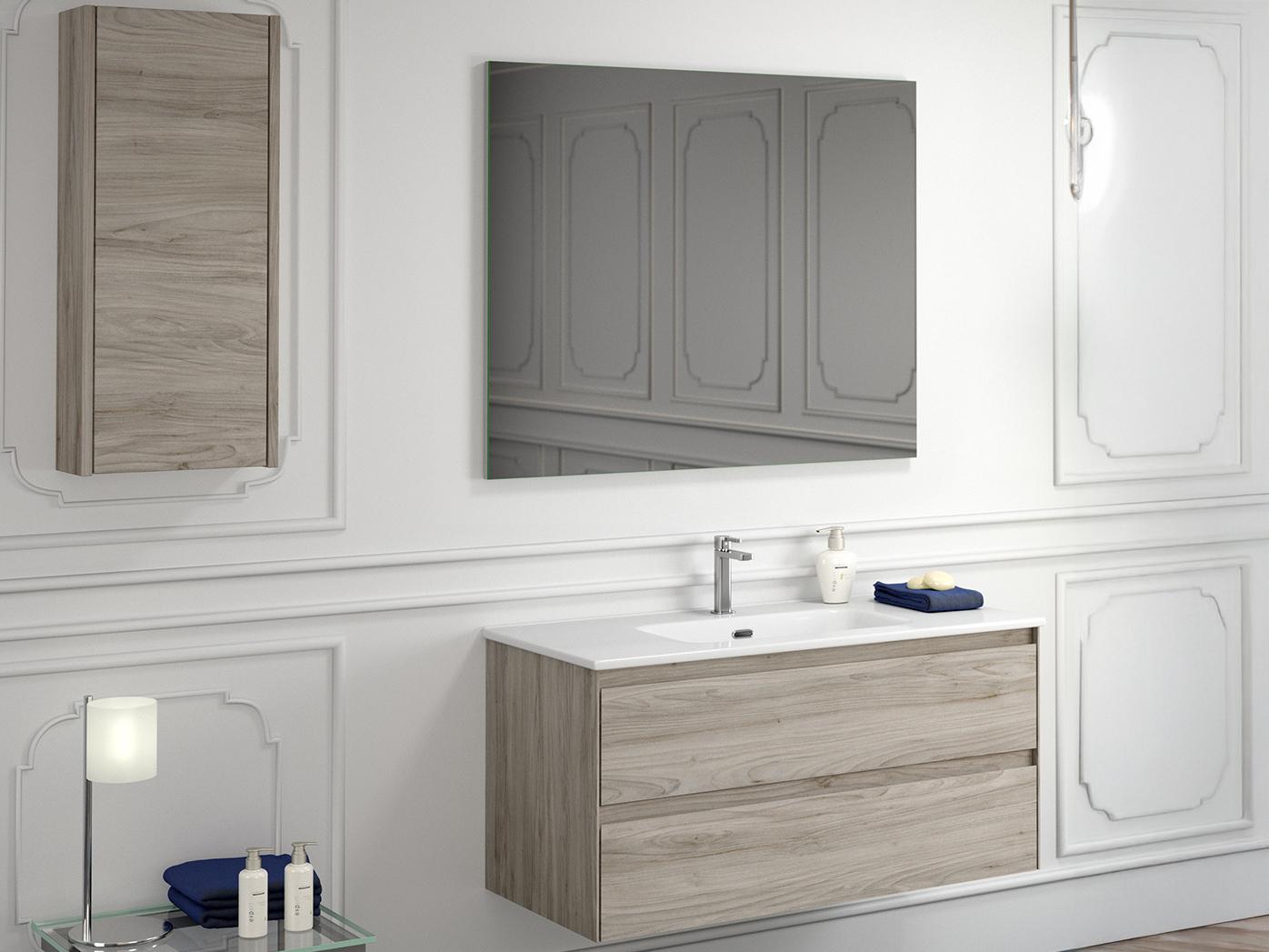 WS Bath Collections Perla Grey Pine Vanity
