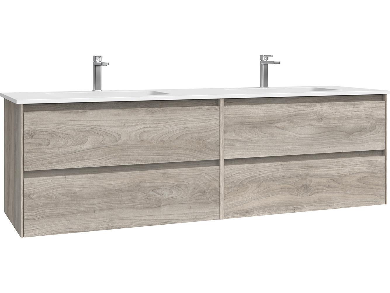 WS Bath Collections Perla Grey Pine Vanity