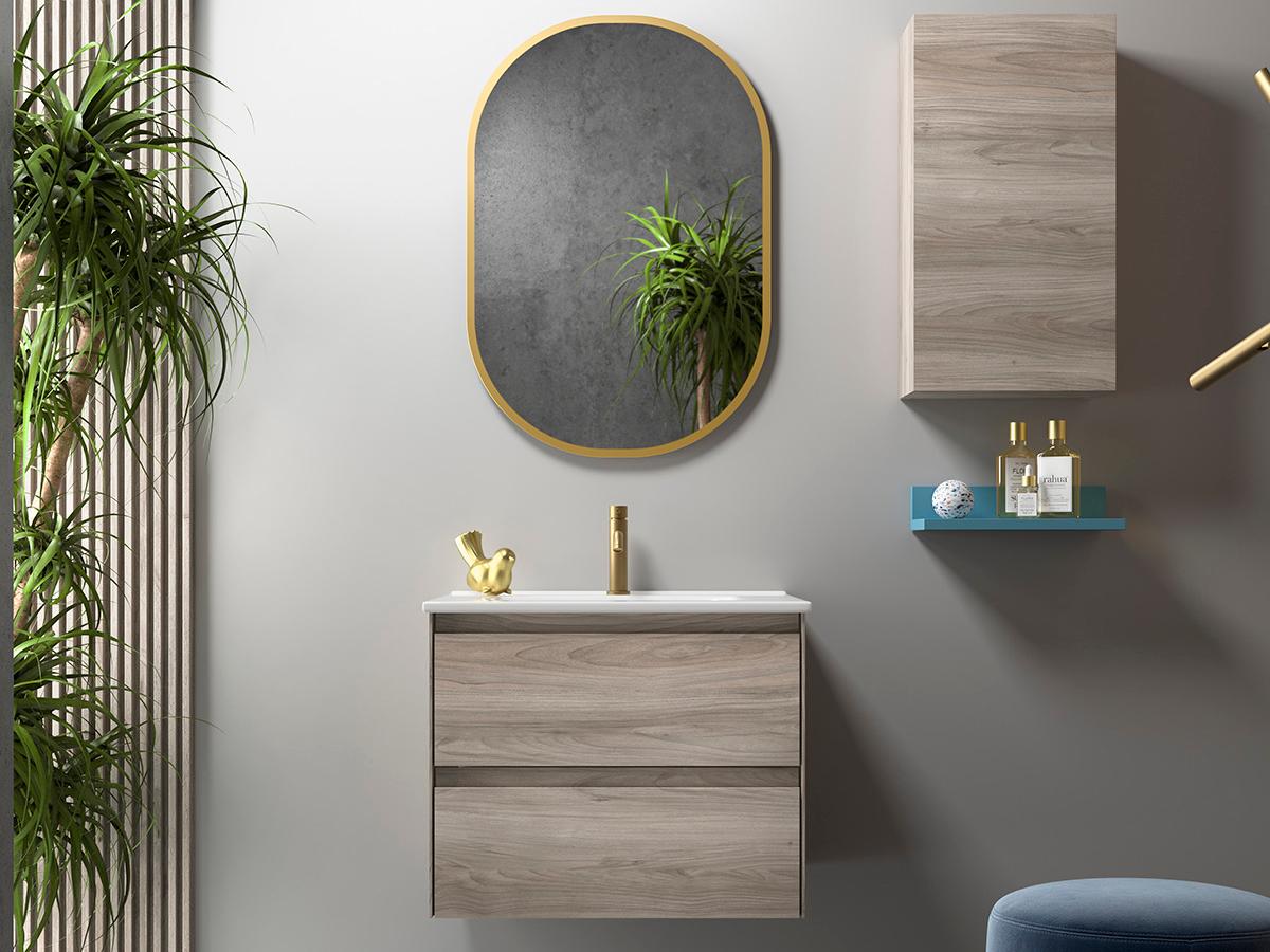 WS Bath Collections Perla Grey Pine Vanity