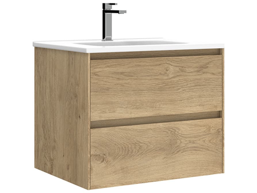 WS Bath Collections Perla Natural Oak Vanity