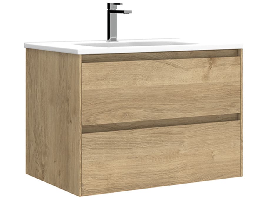 WS Bath Collections Perla Natural Oak Vanity