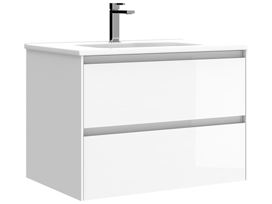 WS Bath Collections Perla Glossy White Vanity