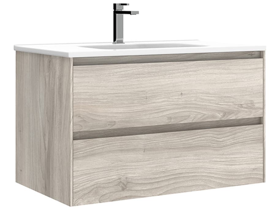 WS Bath Collections Perla Grey Pine Vanity
