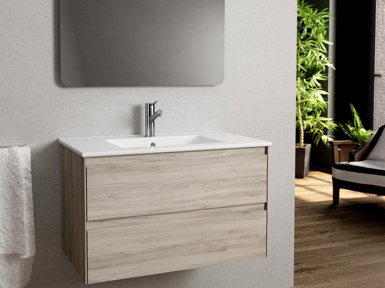 WS Bath Collections Perla Grey Pine Vanity