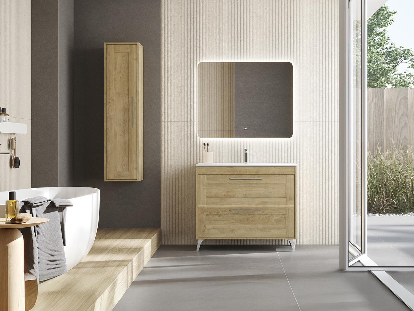 WS Bath Collections Rose Natural Oak Vanity