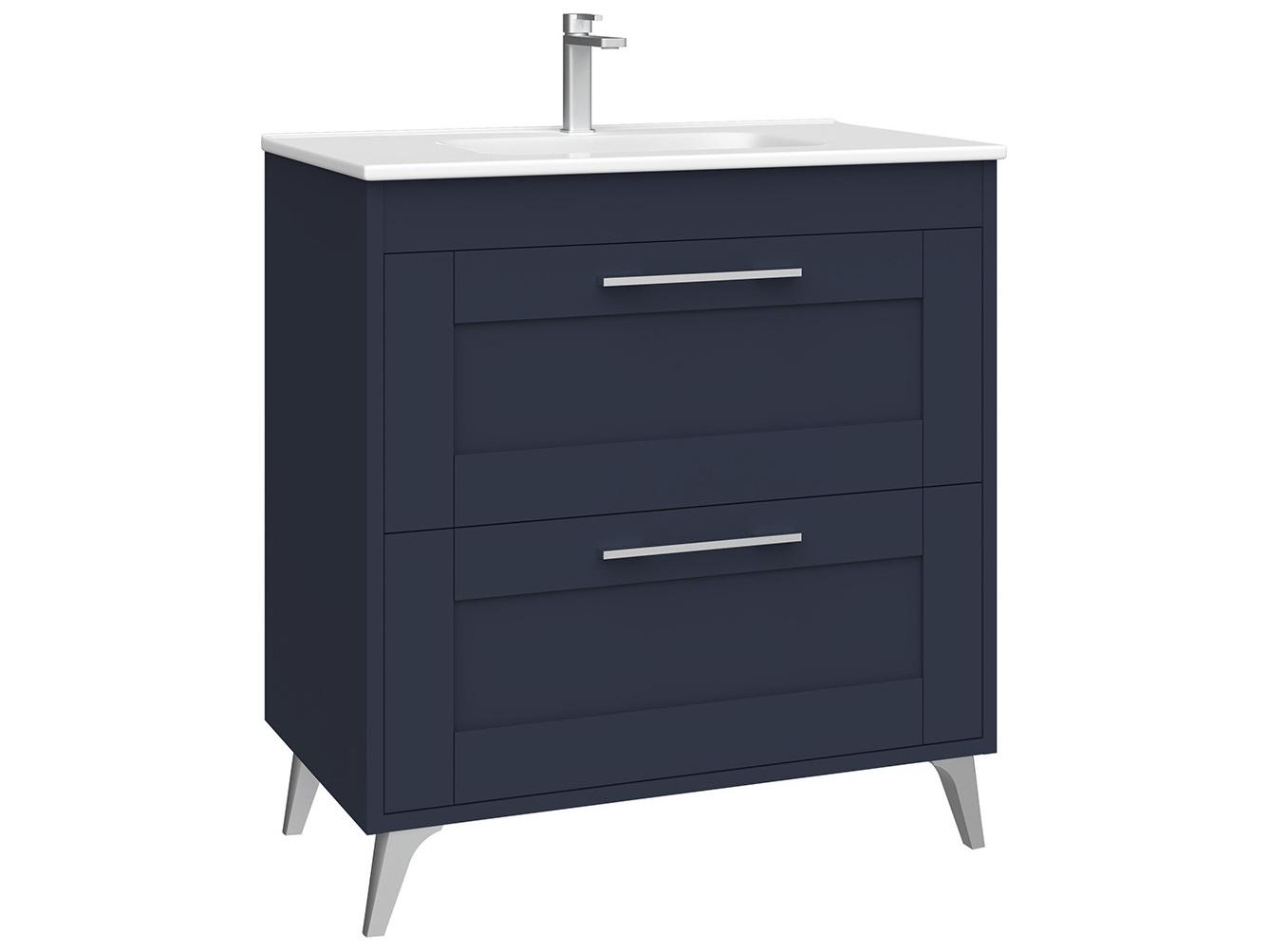 WS Bath Collections Rose Matte Navy Blue Vanity