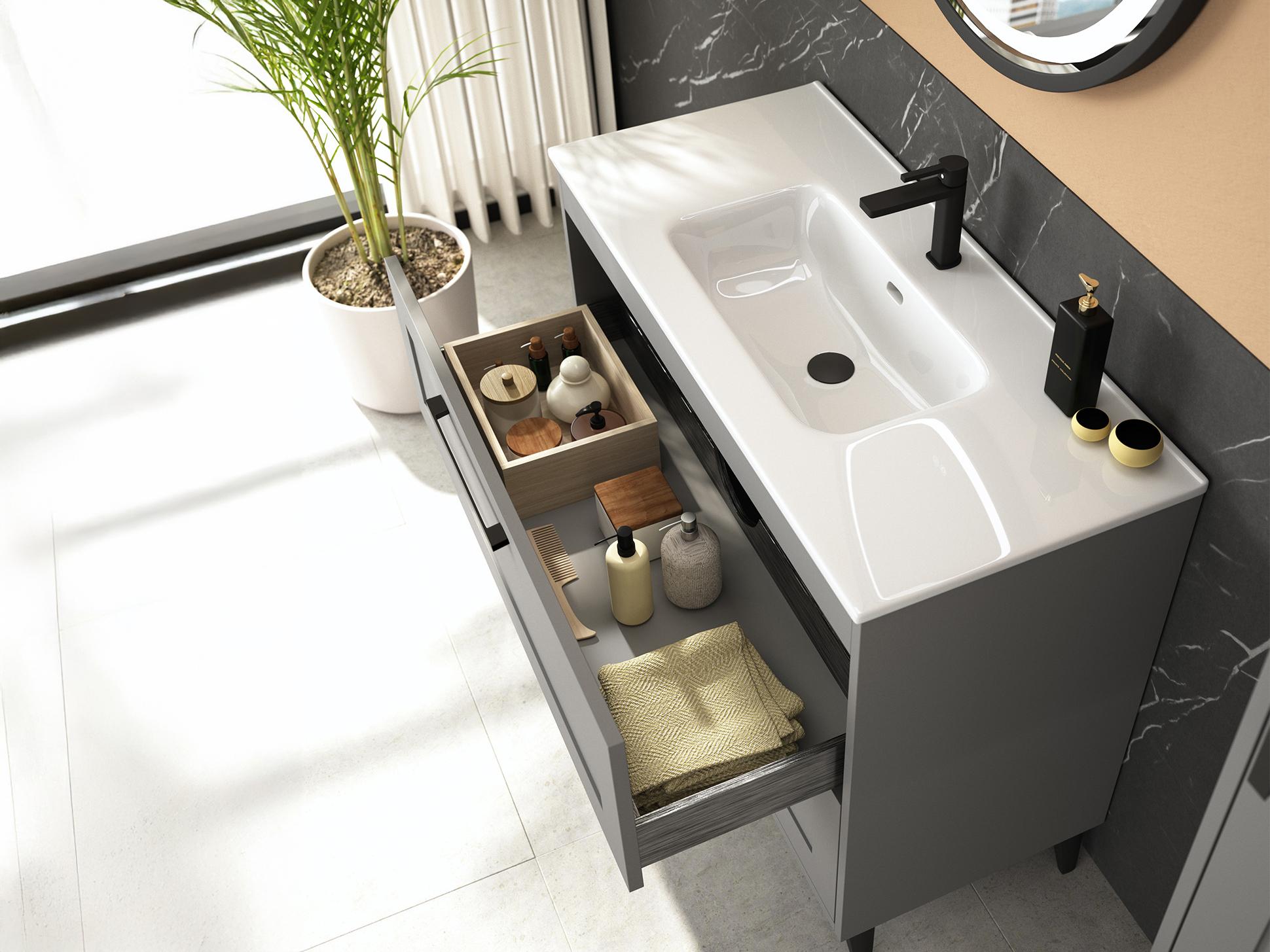 WS Bath Collections Rose Matte White Vanity