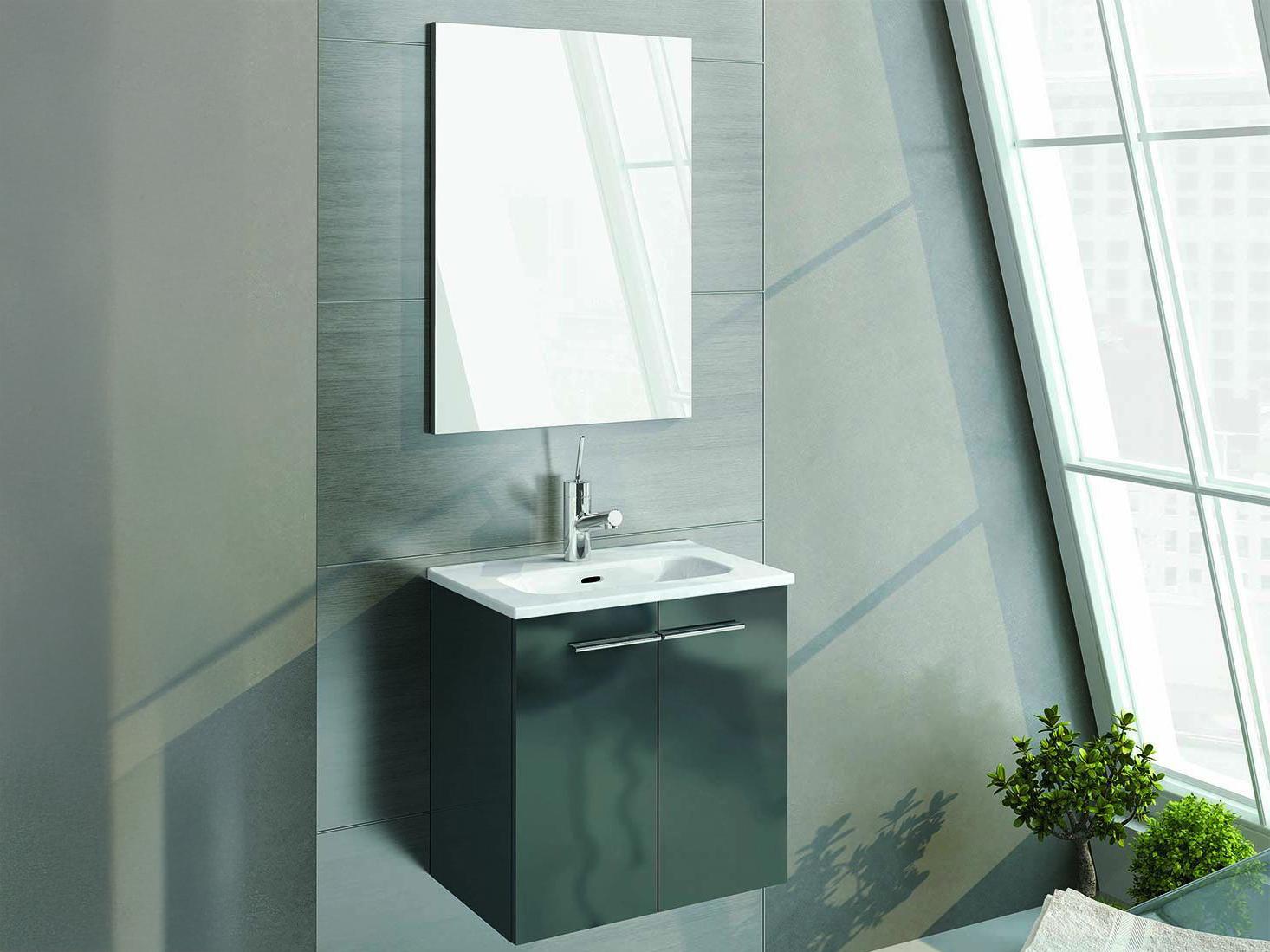 WS Bath Collections Start Glossy Anthracite Vanity