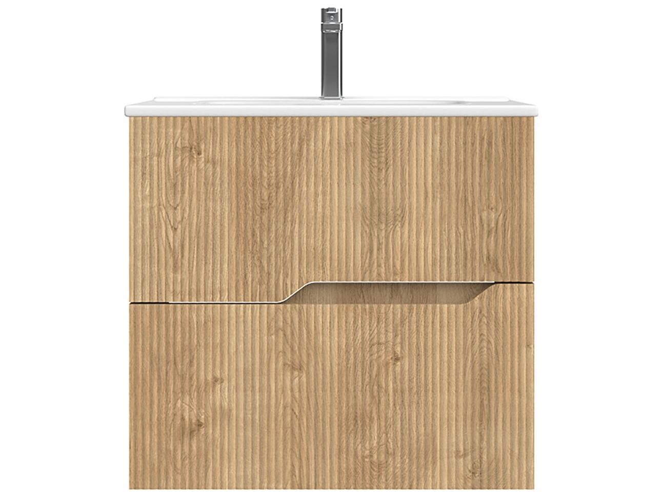 WS Bath Collections Tulipa Natural Oak Vanity