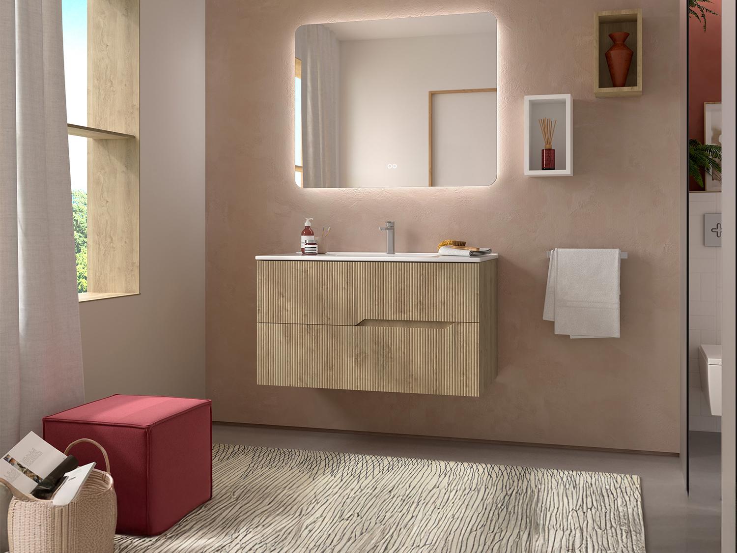 WS Bath Collections Tulipa Natural Oak Vanity