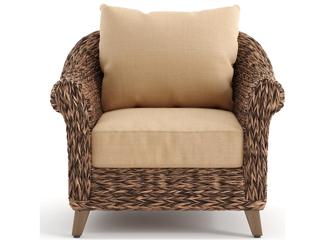 Winston Quick Ship Cayman Wicker Heritage Brown Aluminum Patio Lounge Chair