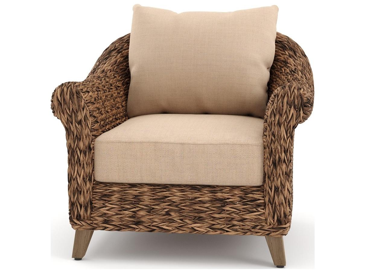 Winston Quick Ship Cayman Wicker Heritage Brown Aluminum Patio Lounge Chair