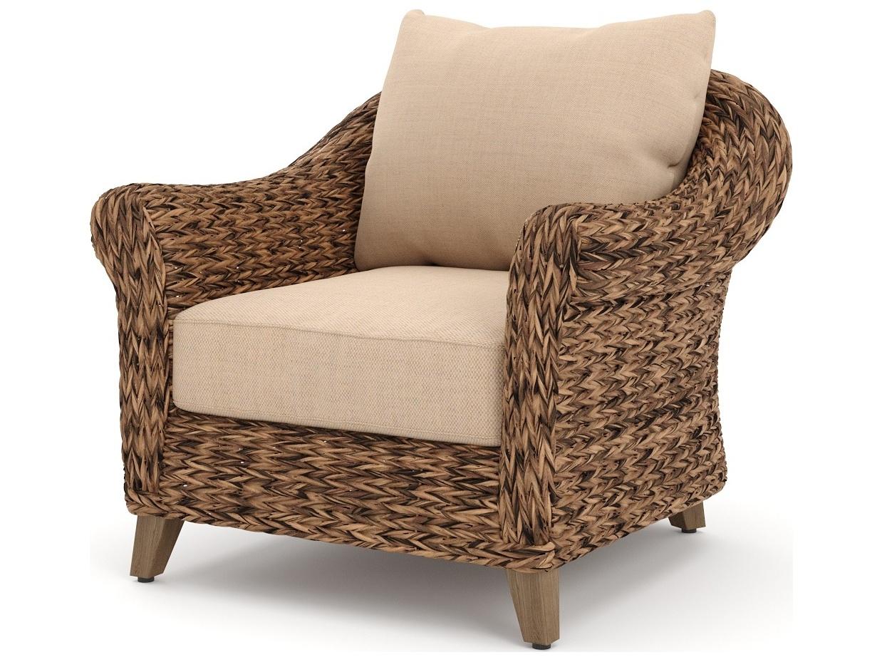 Winston Quick Ship Cayman Wicker Heritage Brown Aluminum Patio Lounge Chair