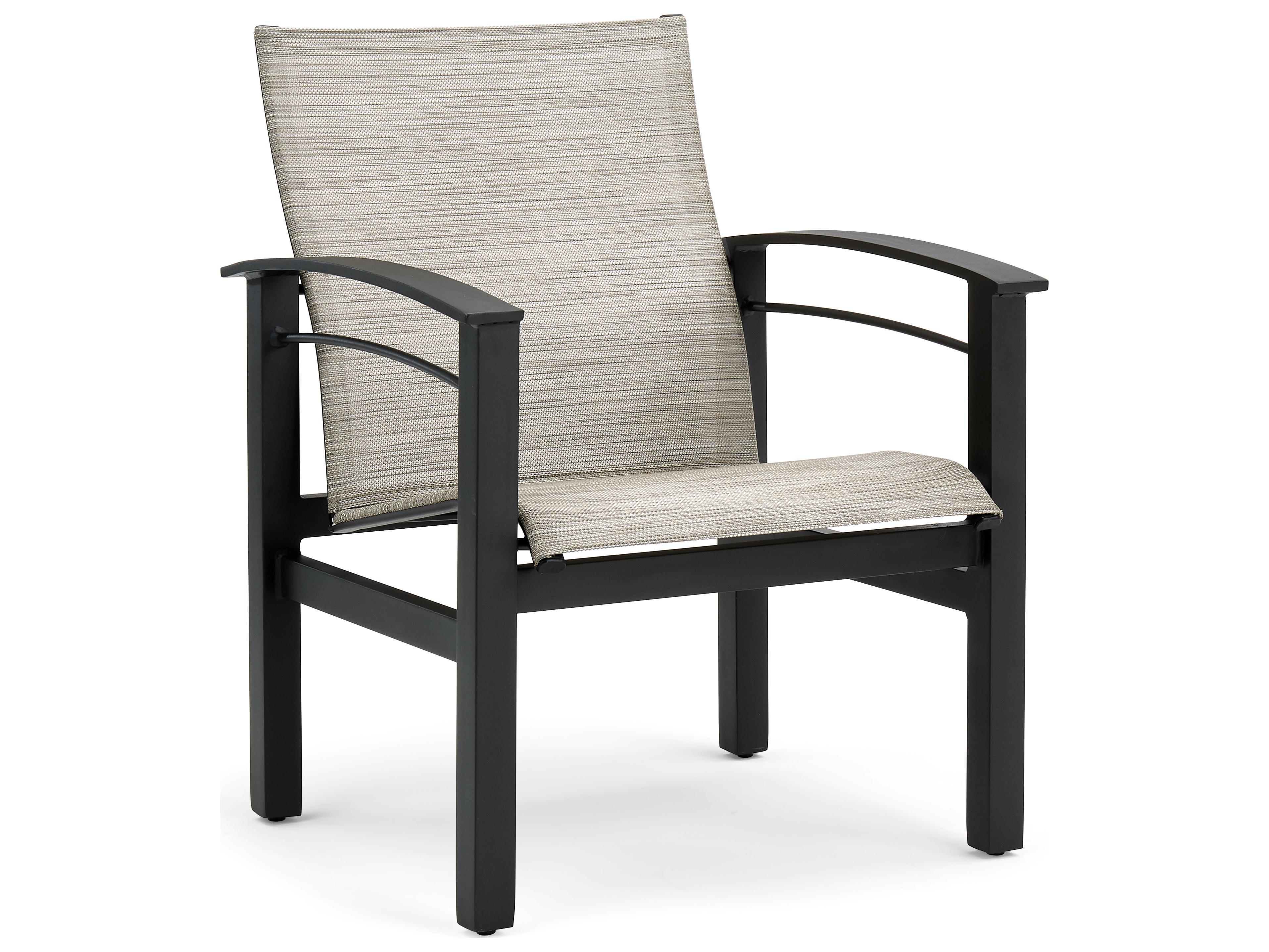 Winston Stanford Sling Quick Ship Aluminum Outdoor Patio Dining Arm Chair