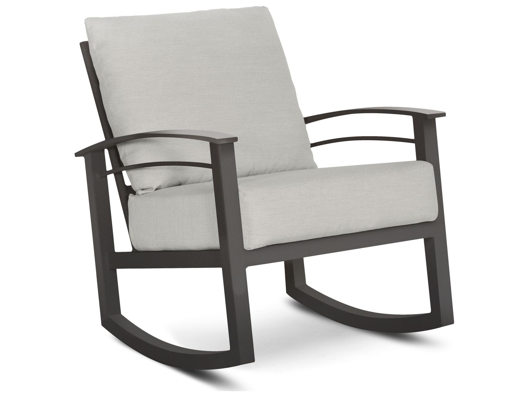 Winston Quick Ship Aluminum Stanford Cushion Rocking Outdoor Lounge Chair