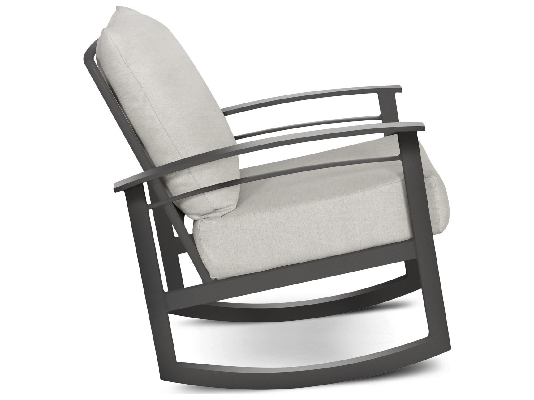 Winston Quick Ship Aluminum Stanford Cushion Rocking Outdoor Lounge Chair