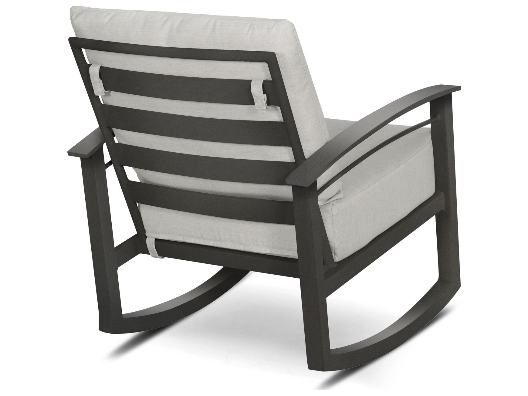Winston Quick Ship Aluminum Stanford Cushion Rocking Outdoor Lounge Chair