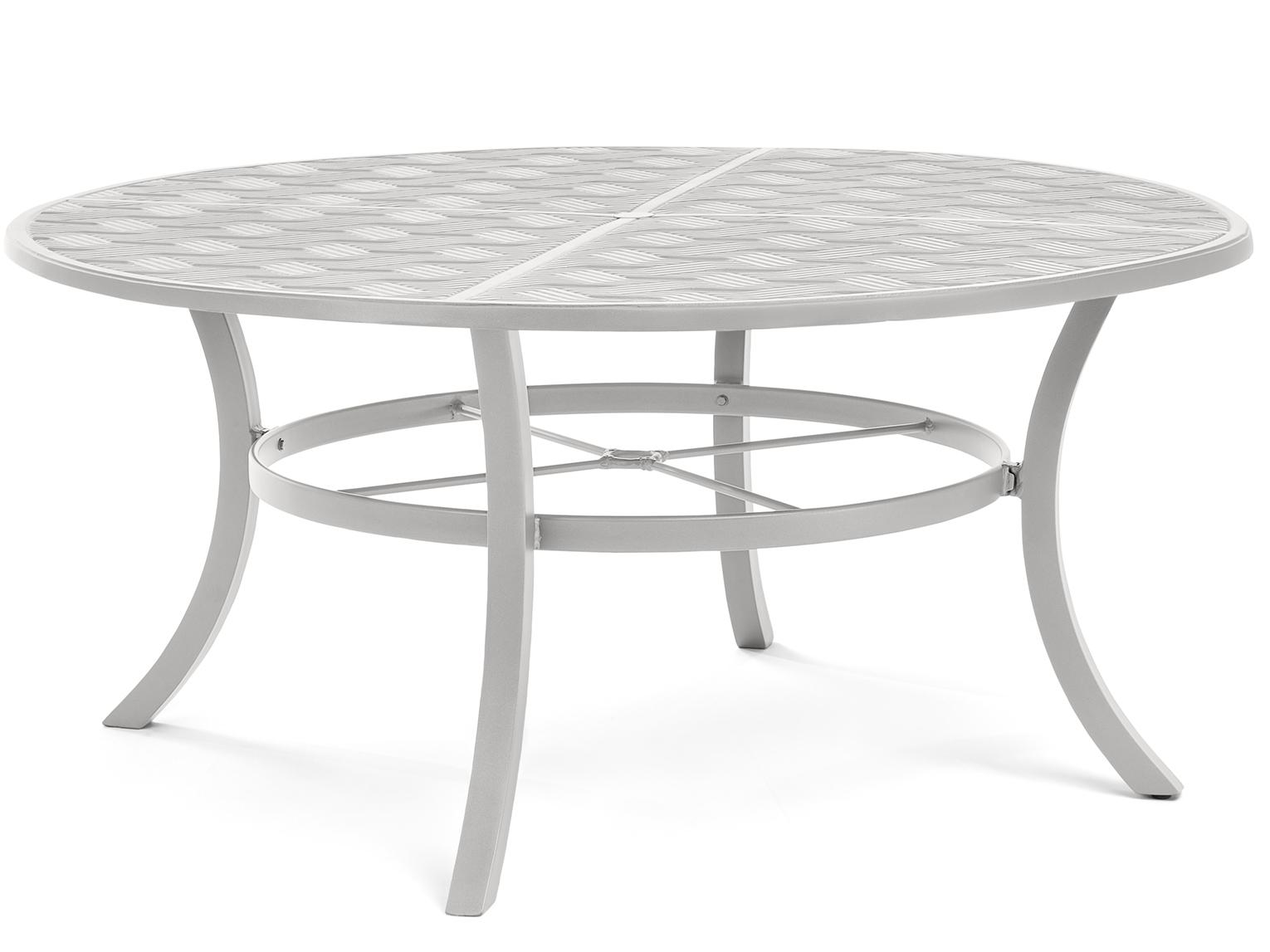Winston Quick Ship Merge Coastal Mist Aluminum Round Patio Dining Table
