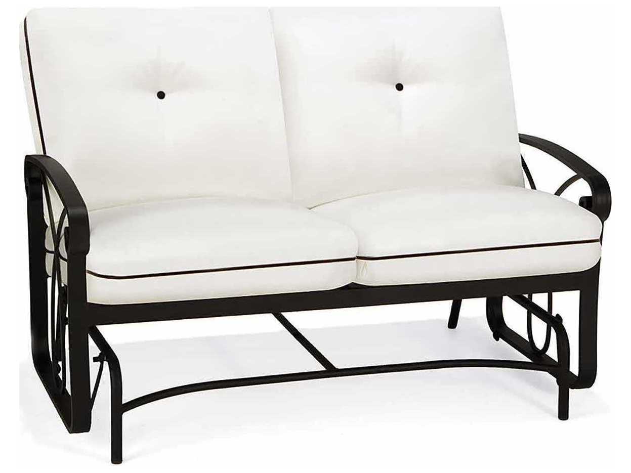 Winston Palazzo Cushion Aluminum Arm Loveseat Glider