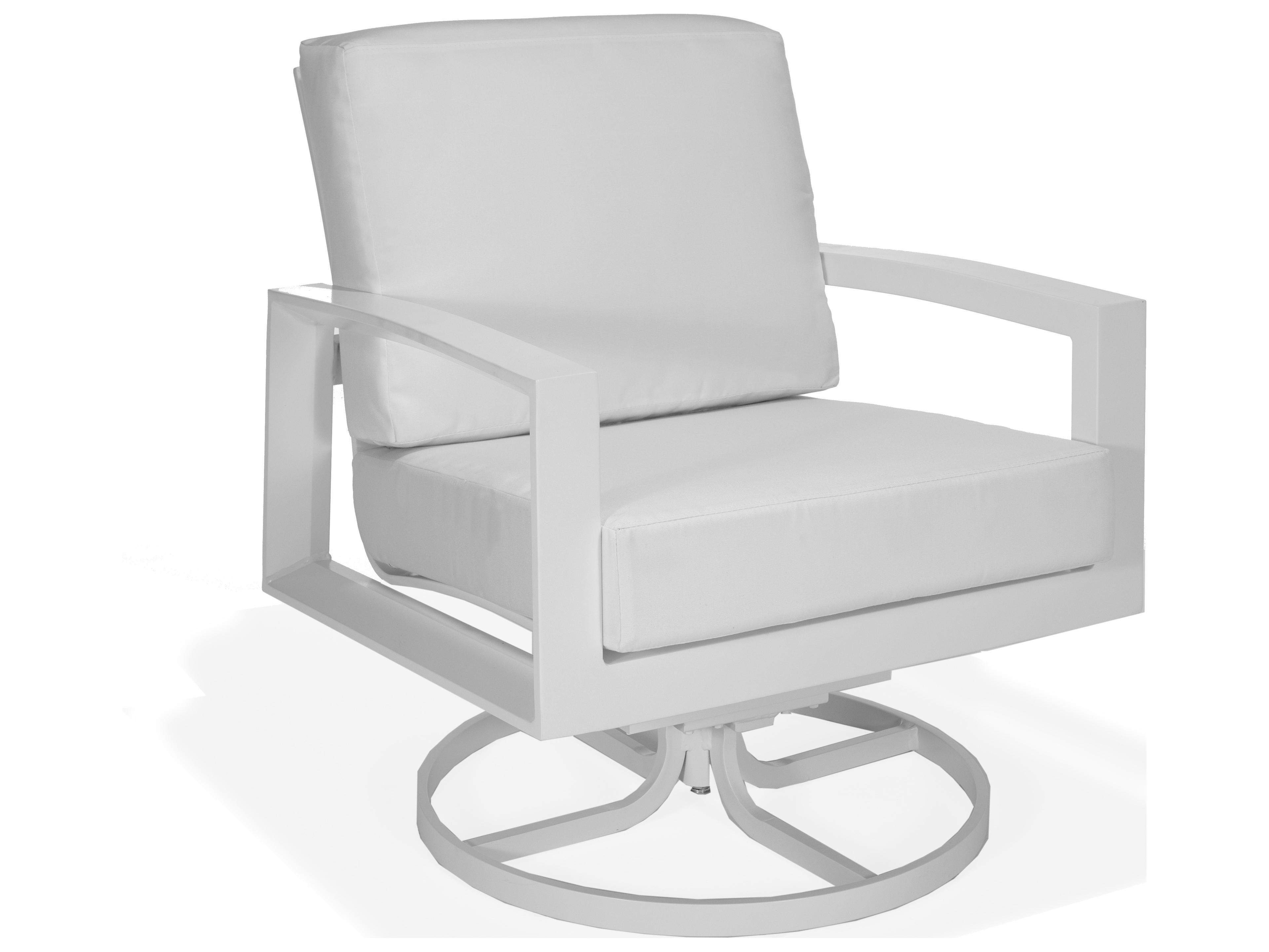 Winston Whitlock Cushion Deep Seating Aluminum Swivel Rocker Lounge Chair