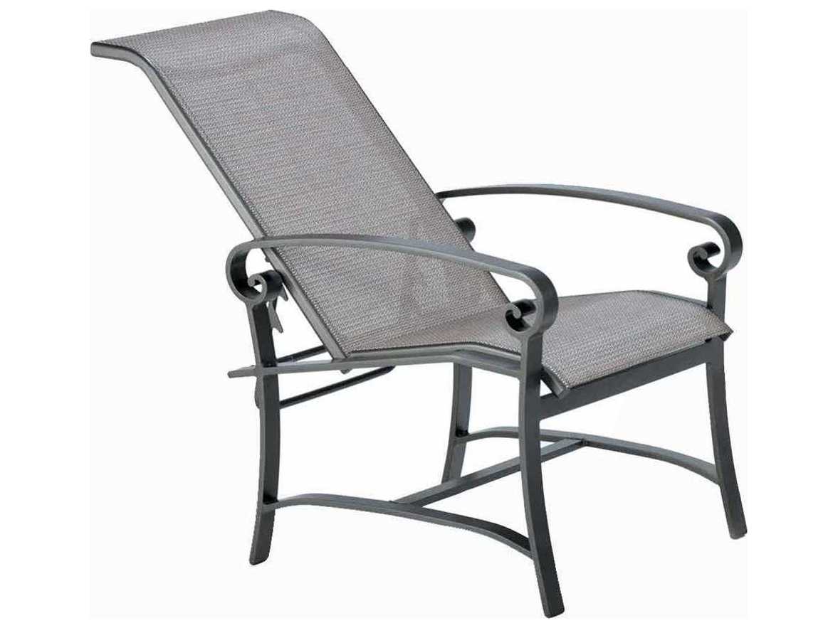 Winston Palazzo Sling Aluminum Arm Adjustable Patio Lounge Chair