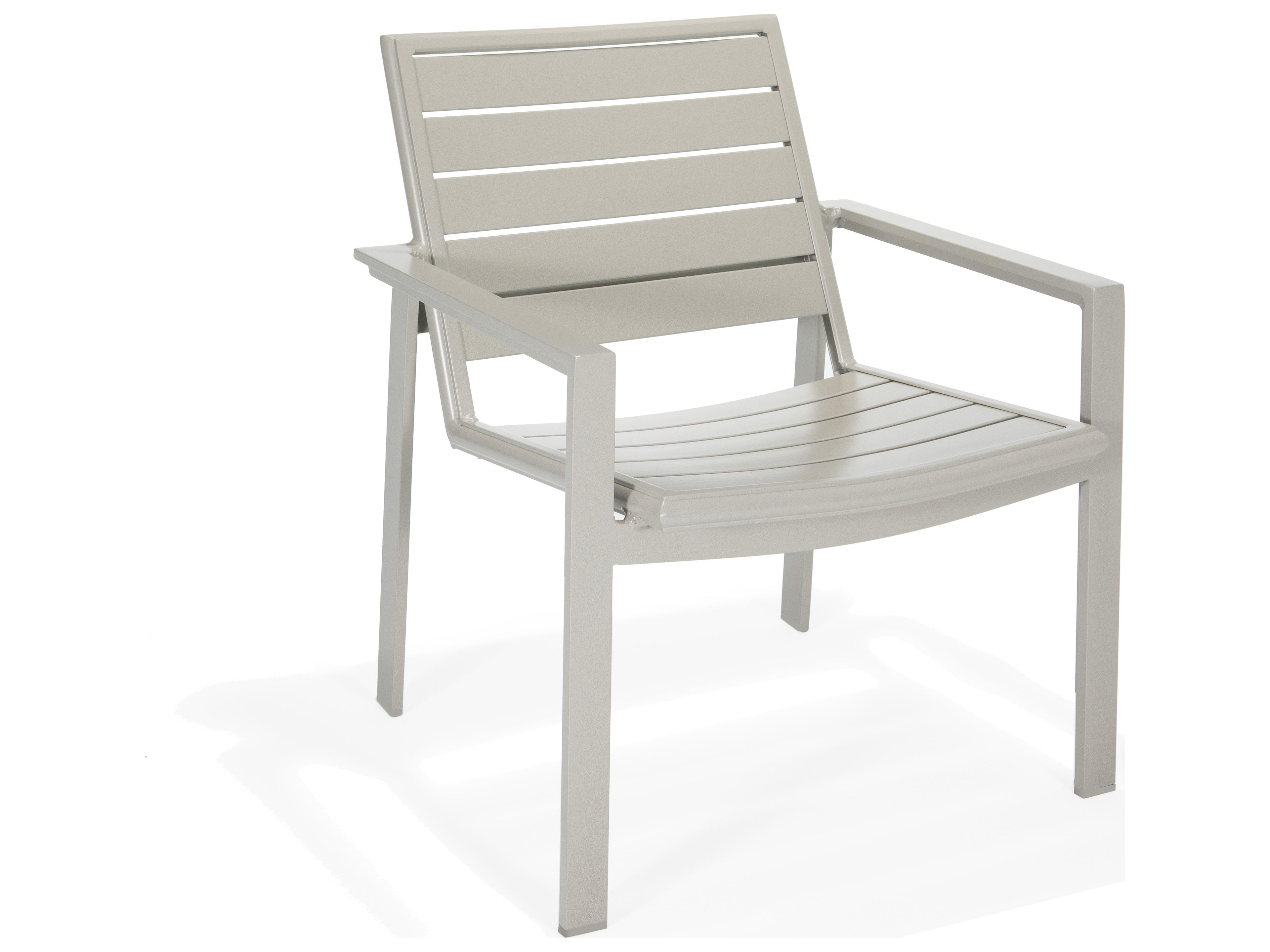 Winston Hamilton Slat Aluminum Nesting Dining Chair with Arms