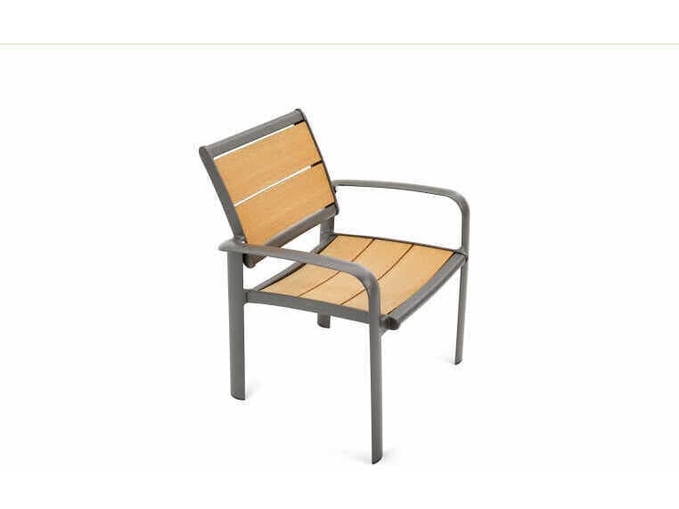 Winston Harper Aluminum Stackable Outdoor Patio Dining Arm Chair