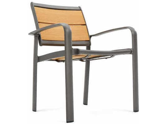 Winston Harper Aluminum Stackable Outdoor Patio Dining Arm Chair
