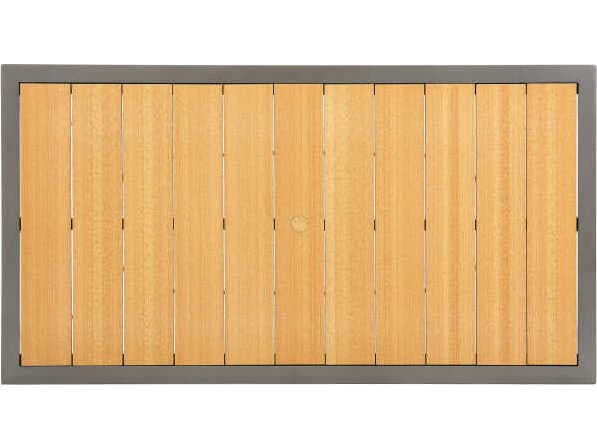 Winston Harper Aluminum Rectangular Outdoor Patio Counter Table with Umbrella Hole