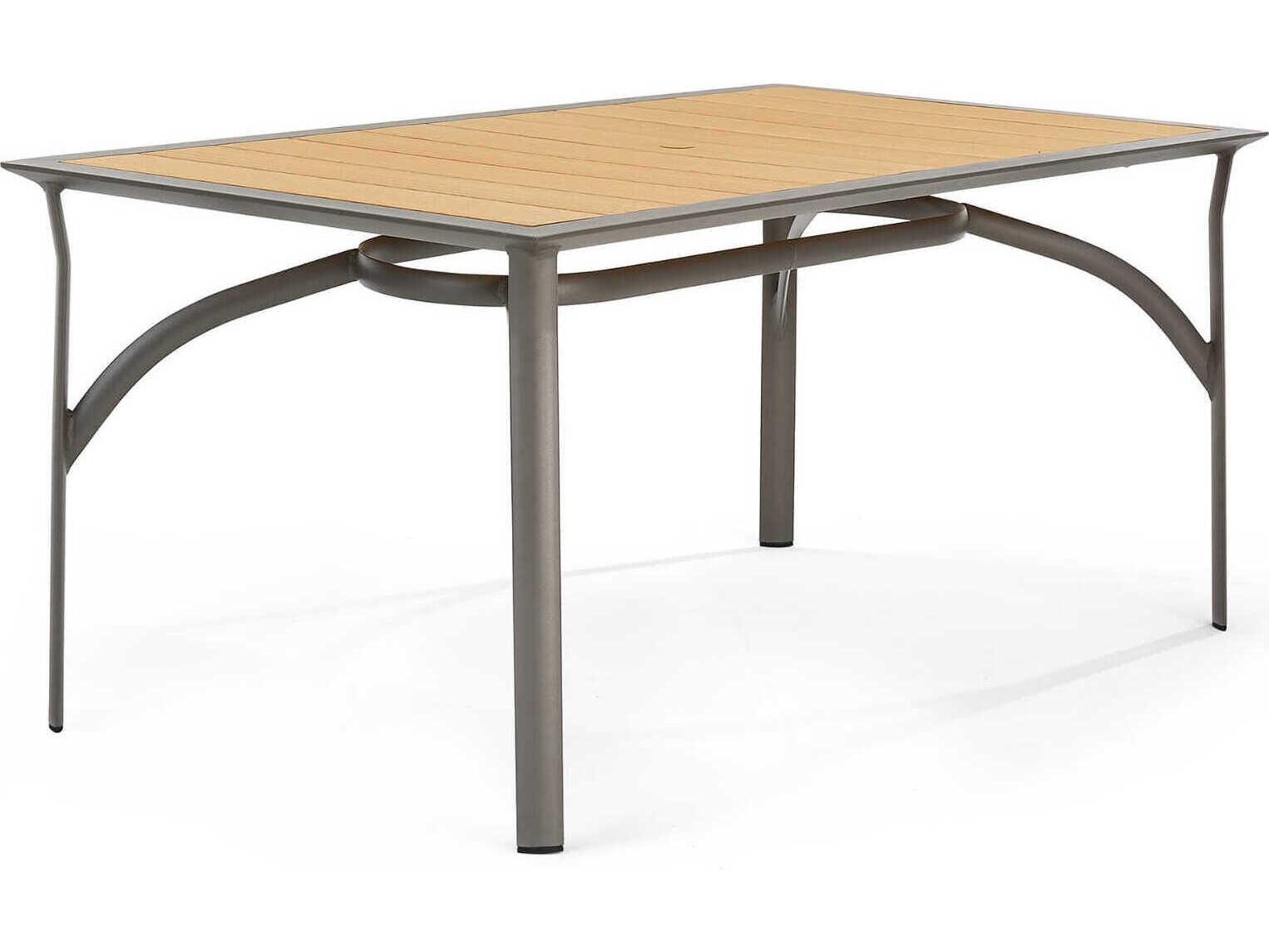 Winston Harper Aluminum Rectangular Outdoor Patio Dining Table