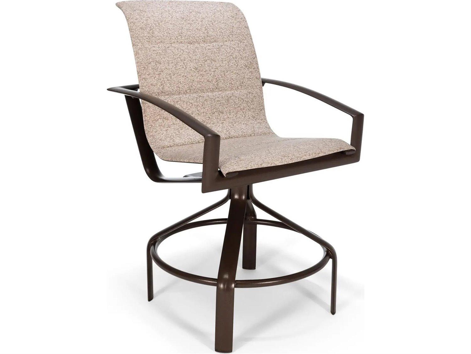 Winston Icon Padded Sling Aluminum High Back Swivel Counter Stool