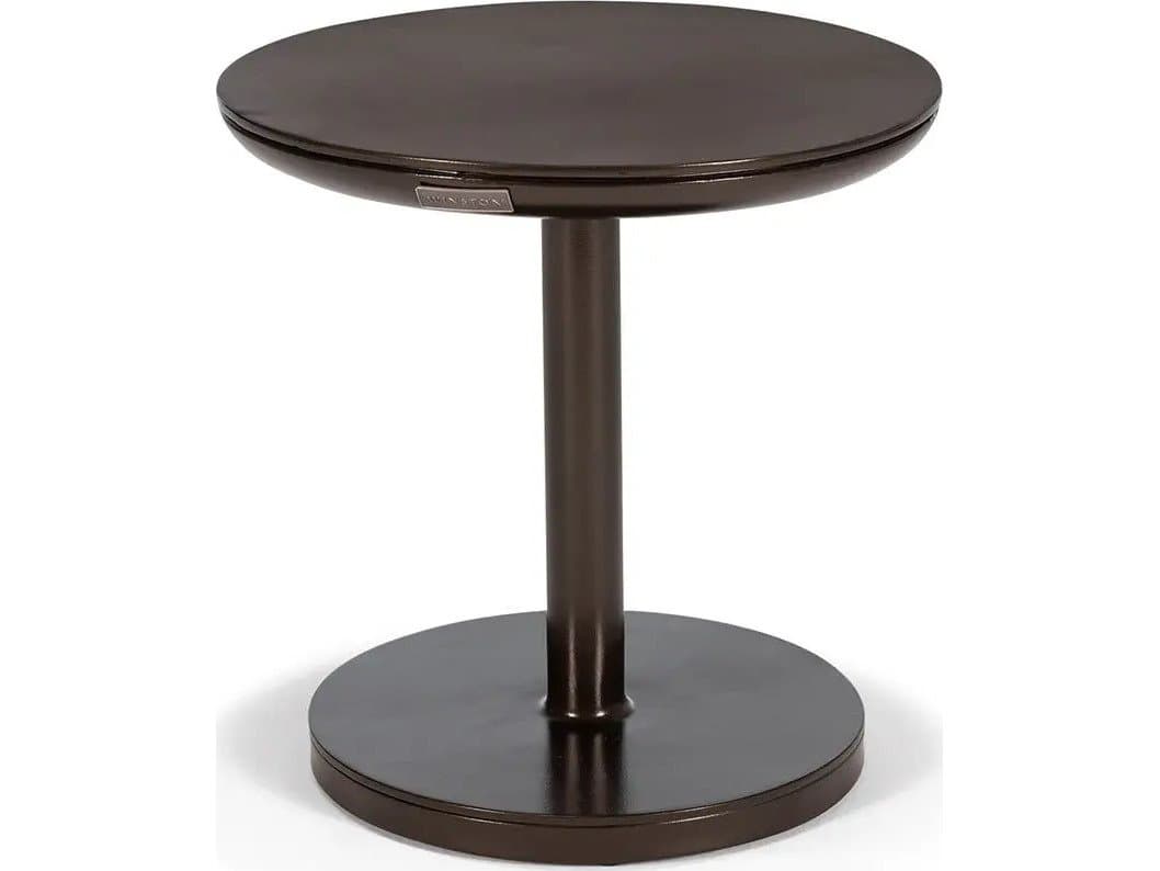 Winston Icon Aluminum 18" Round Occasional Table