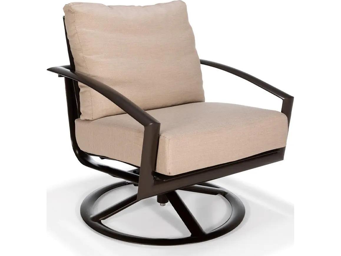 Winston Icon Cushion Deep Seating Aluminum High Back Swivel Rocker Lounge Chair