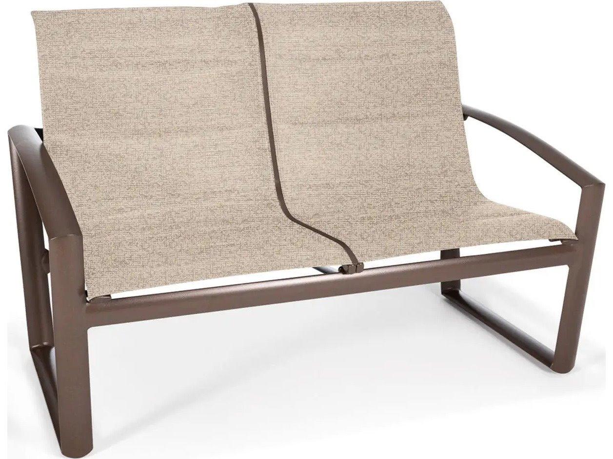 Winston Icon Padded Sling Aluminum High Back Loveseat