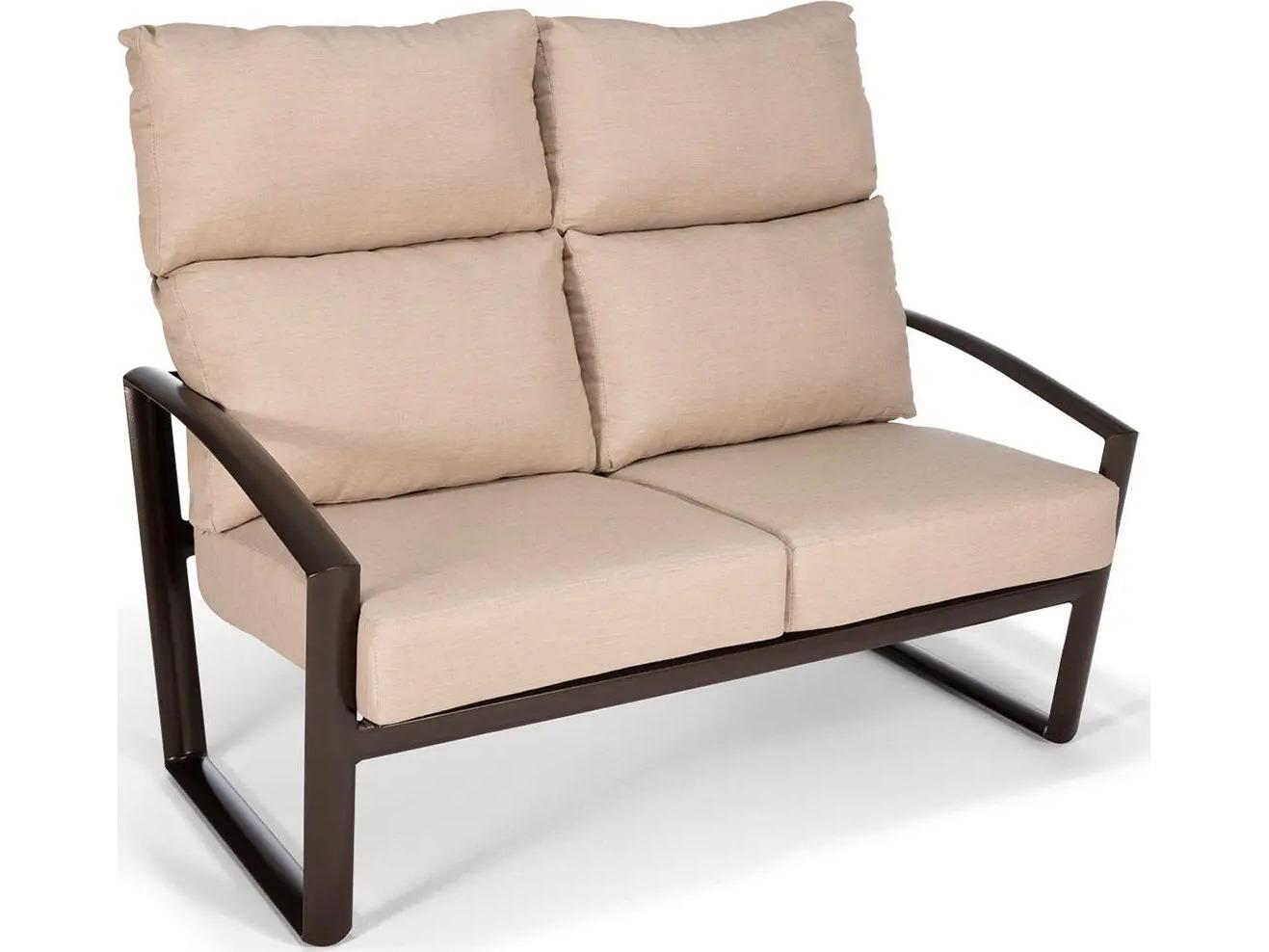 Winston Icon Cushion Deep Seating Aluminum Ultra High Back Loveseat