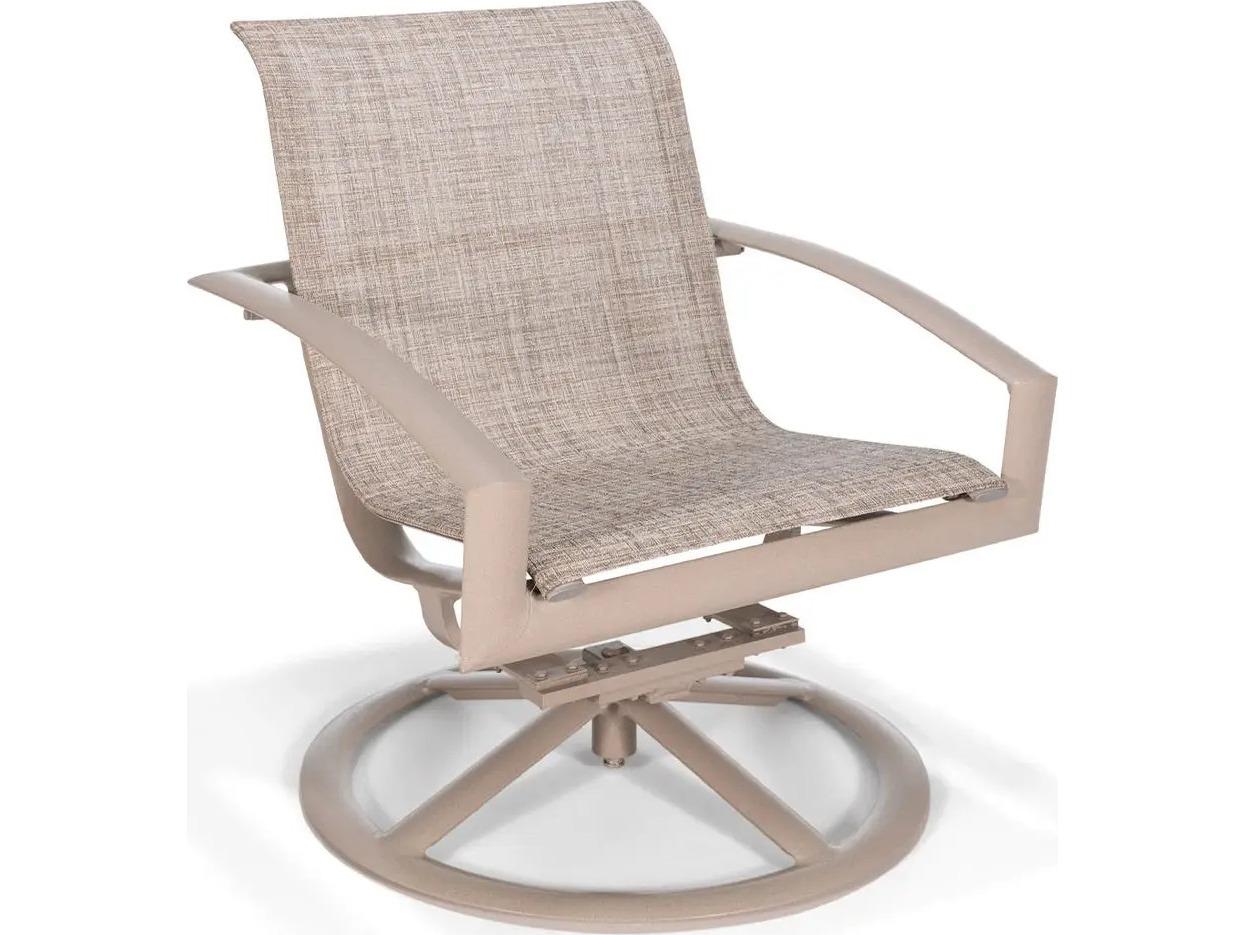 Winston Icon Sling Aluminum High Back Swivel Rocker Lounge Chair