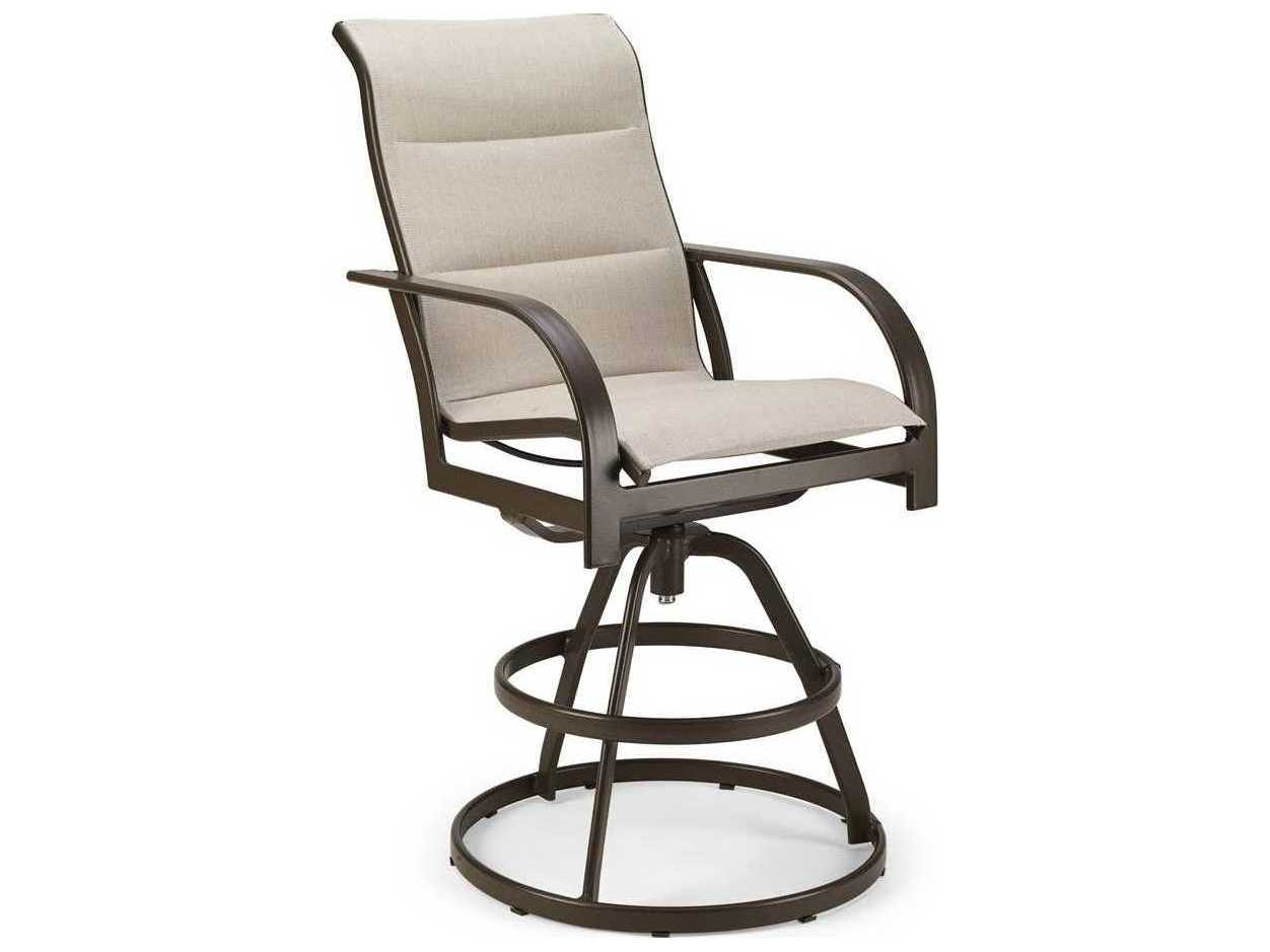 Winston Key West Padded Sling Aluminum Swivel Patio Bar Stool