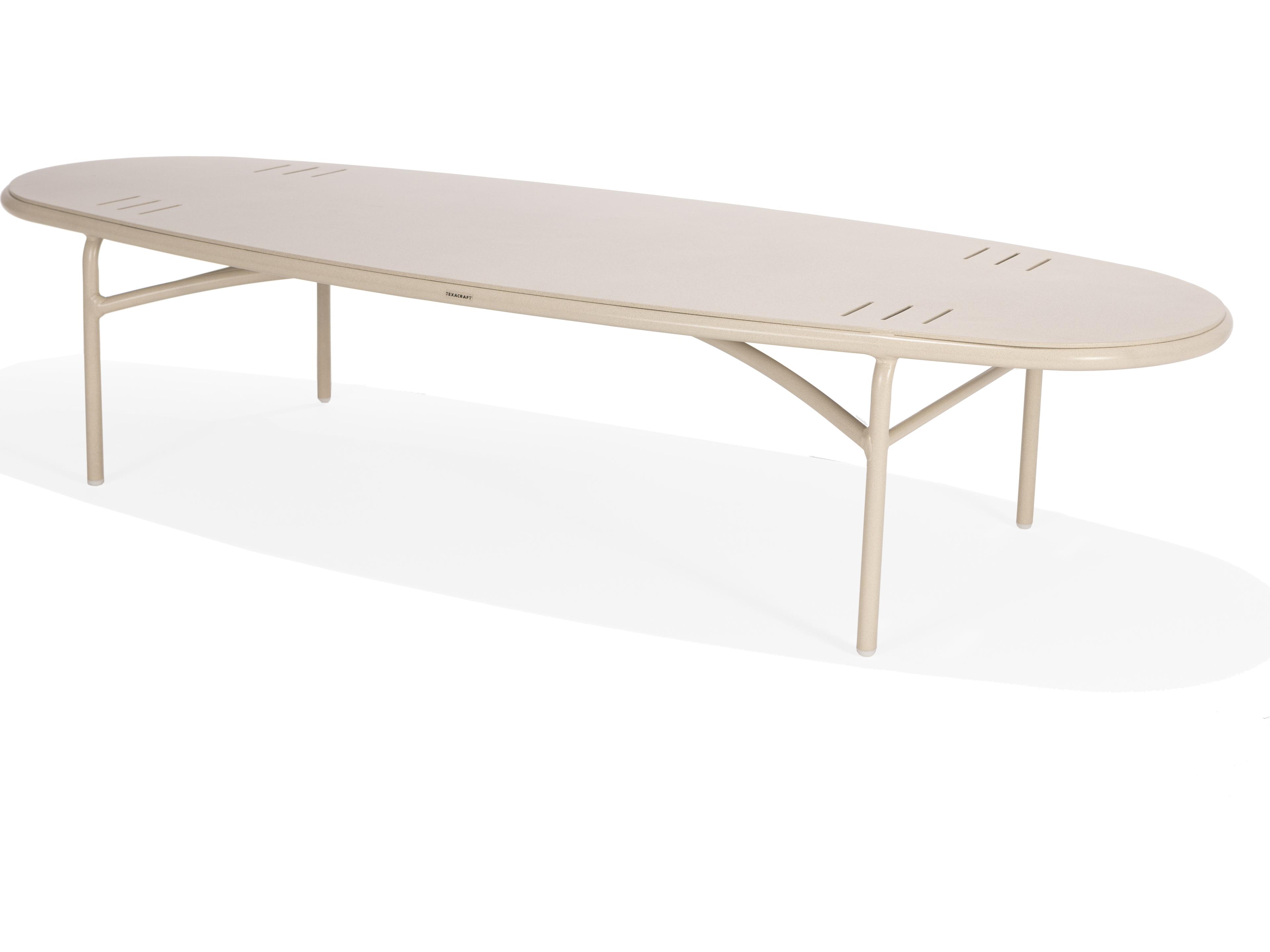 Winston Oceans Aluminum 81"W x 31"D Oval Coffee Table