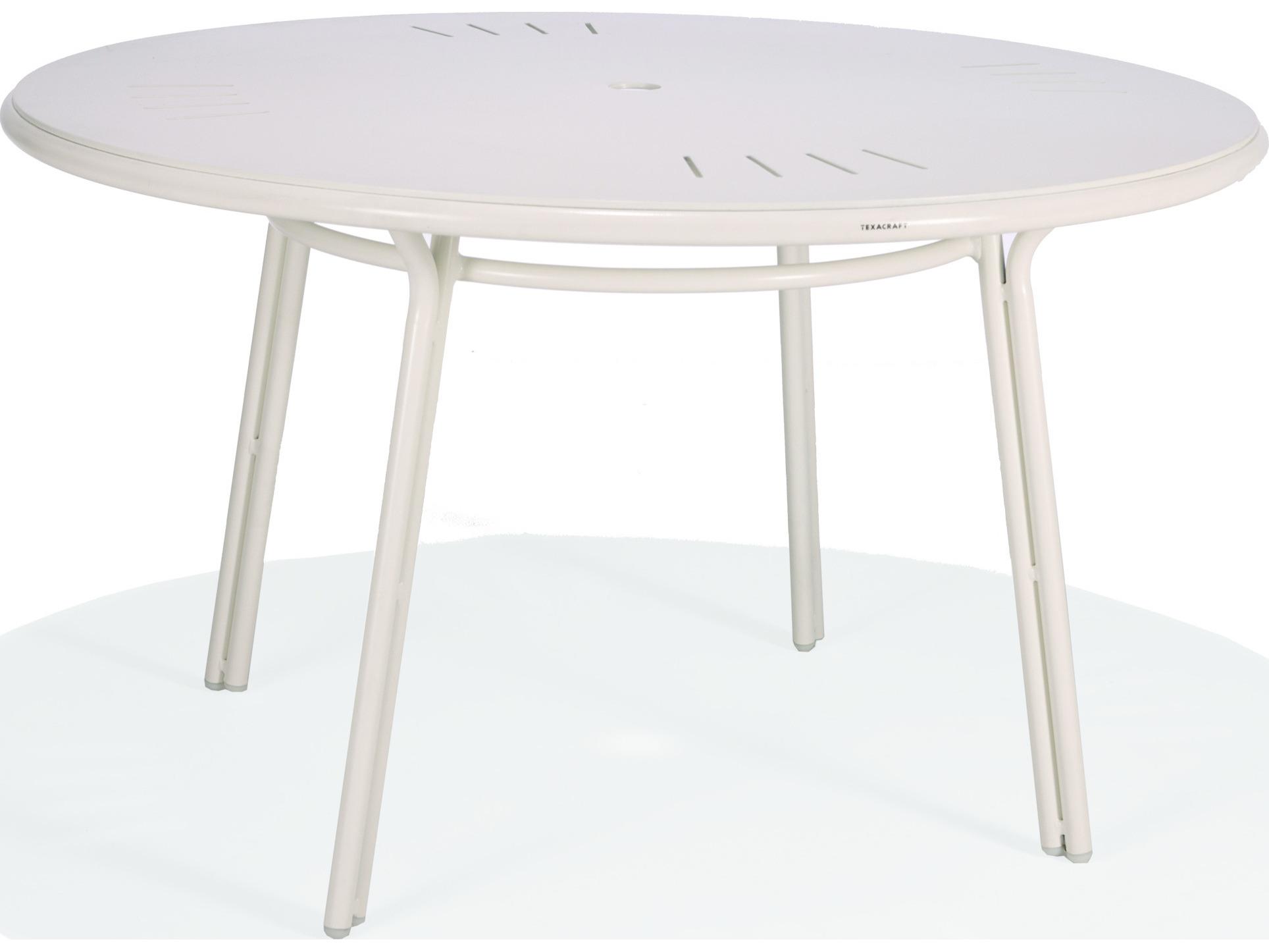 Winston Oceans Aluminum 42" Round Dining Table with Umbrella Hole