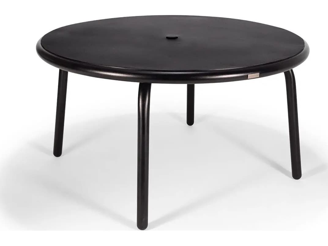Winston Holsen Aluminum 54" KD Round Dining Table with Umbrella Hole